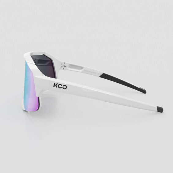 Koo Demos Sunglasses - White / Turquoise Mirror