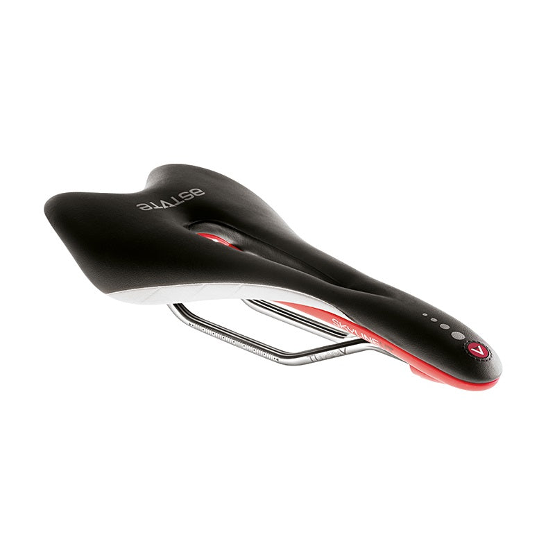 Astute Skyline VT Ti Rail Saddle - Black / Red
