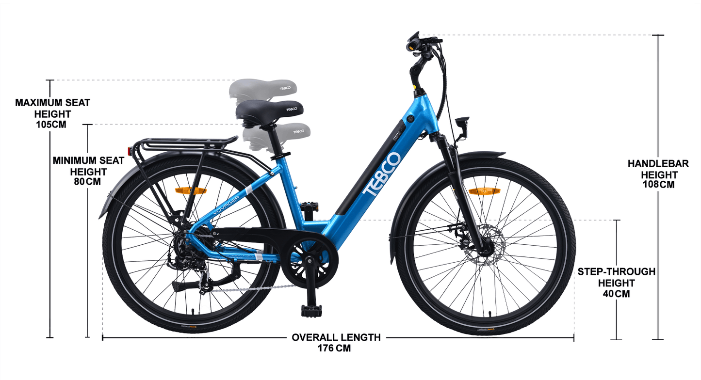 Tebco Voyager Electric Bike - Blue