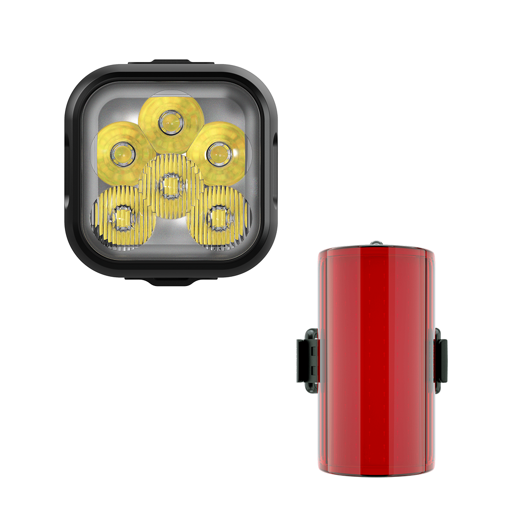 Knog Blinder 1300 Front Light & Mid Cobber Rear Light Set