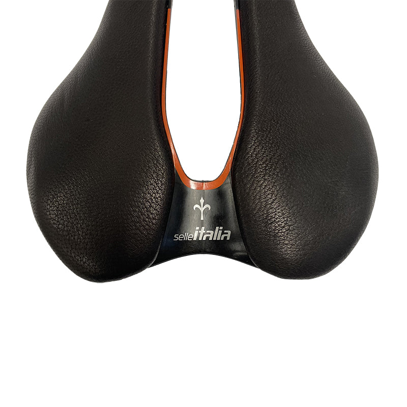 Selle Italia SLR Boost Superflow KC Saddle Leather - Black/Ramato