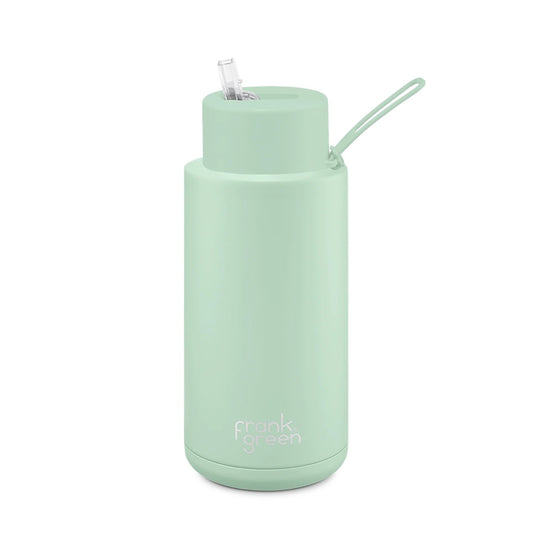 Frank Green Ceramic Reusable Straw Lid Bottle - Mint Gelato  - 1 Litre