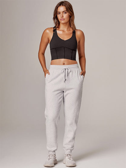 Running Bare Ab Waisted Team Trackpants With Pockets - Light Grey
