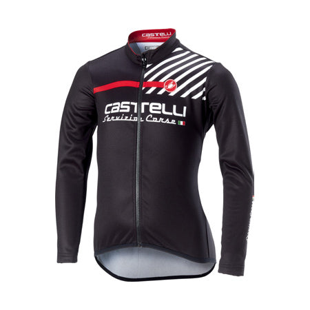 Castelli Youth Future Racer Thermal Long Sleeve Jersey - Servizio Corse Black
