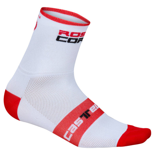 Castelli Rosso Corsa 9cm Socks - White/Red