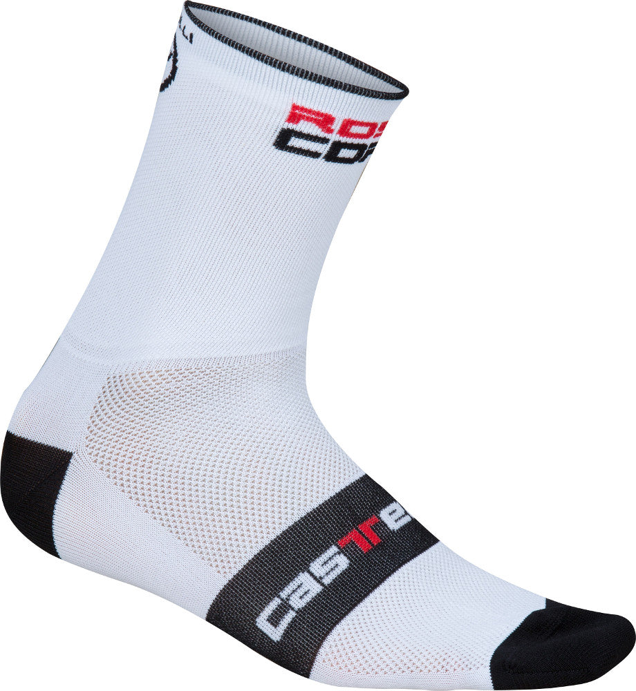 Castelli Rosso Corsa 13cm Socks - White