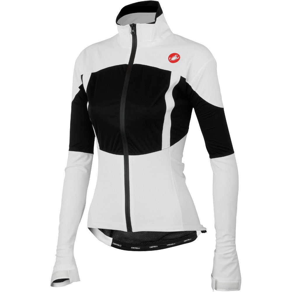 Castelli Womens Confronto Shell Jacket - White/Black