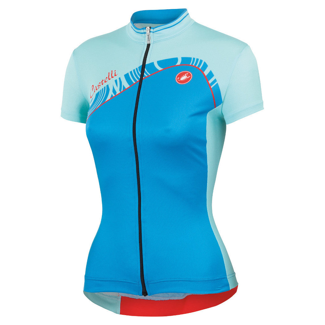 Castelli Womens Tesoro Jersey - Drive Blue