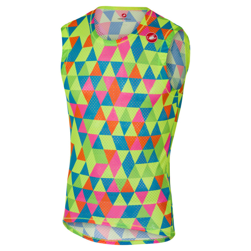 Castelli Pro Mesh Sleeveless Baselayer - Multi Fluro