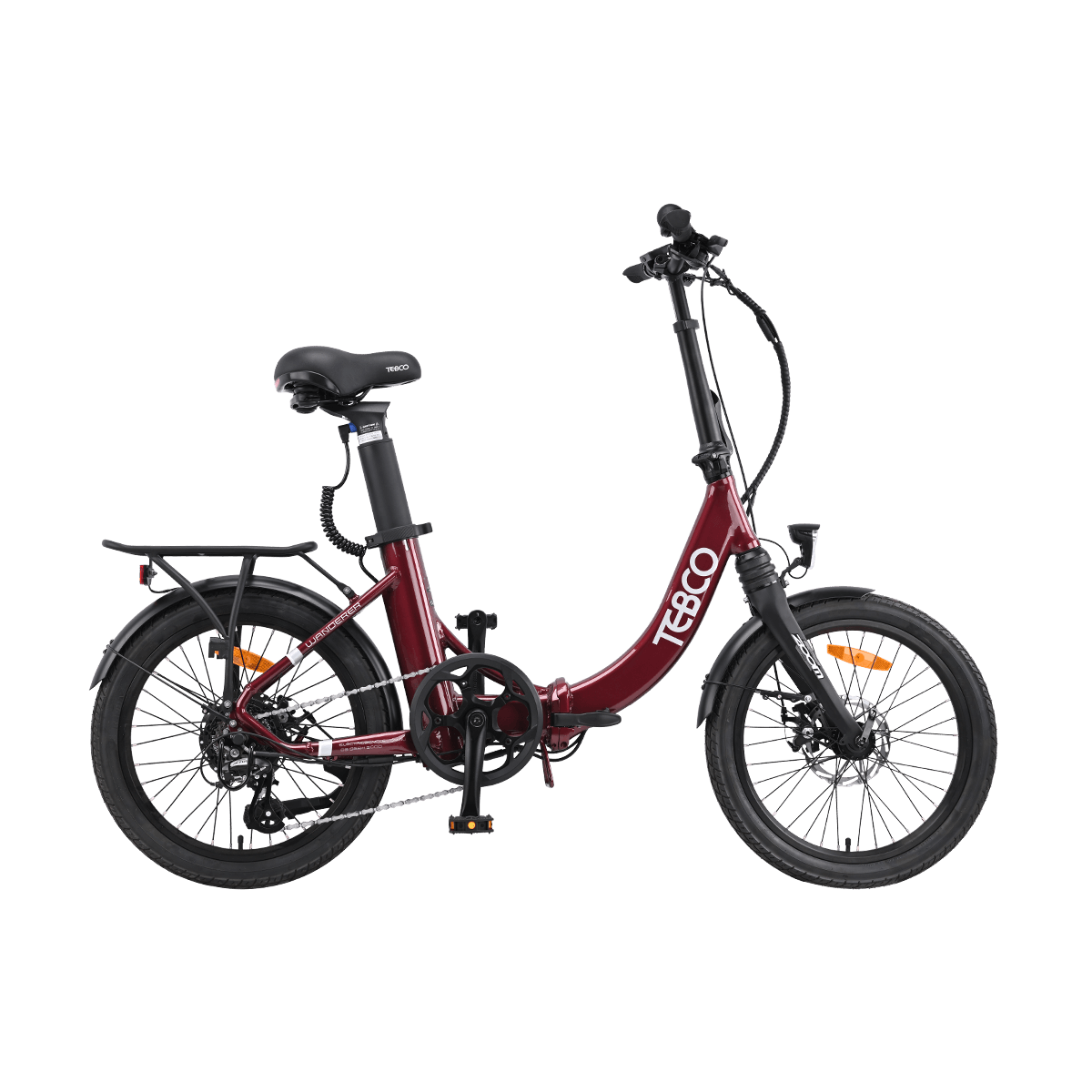 Tebco Wanderer Folding E-Bike - Cherry Red