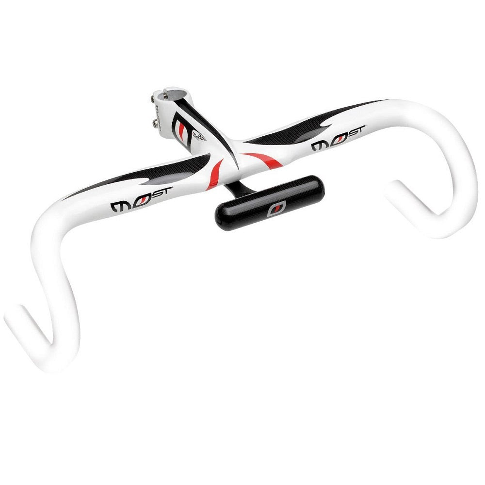 Most by Pinarello Talon Anatomic 1 Piece Carbon Handlebar - White