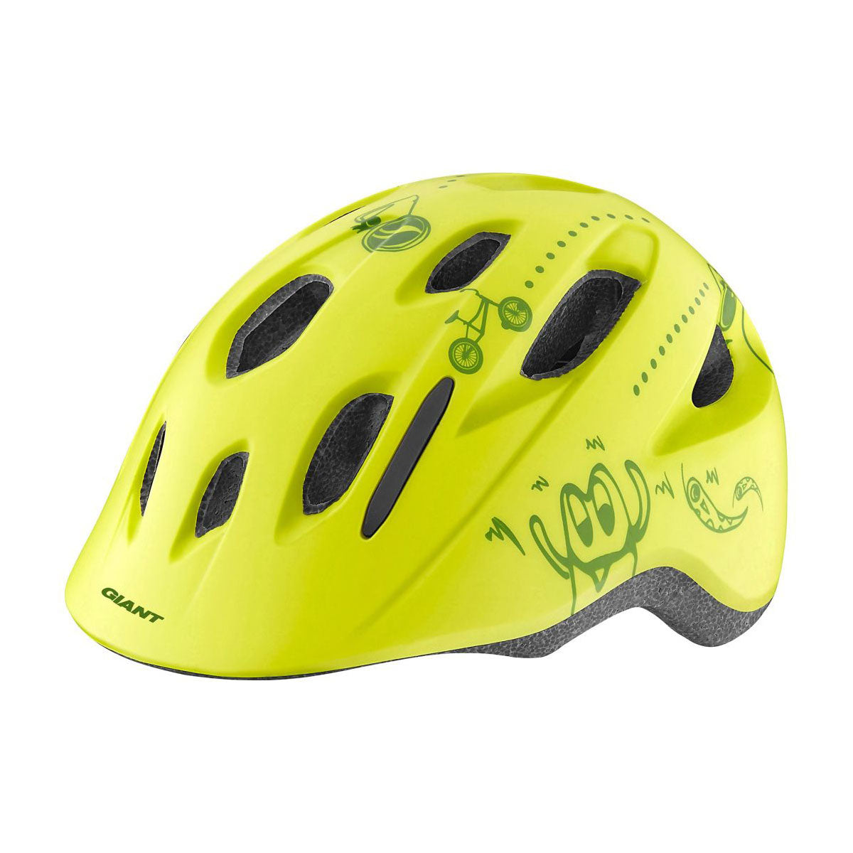 Giant Holler Junior Helmet w/ Dial - Matte Lime