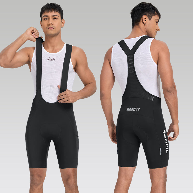 Santic Mens LuZheng Bibshorts - Black