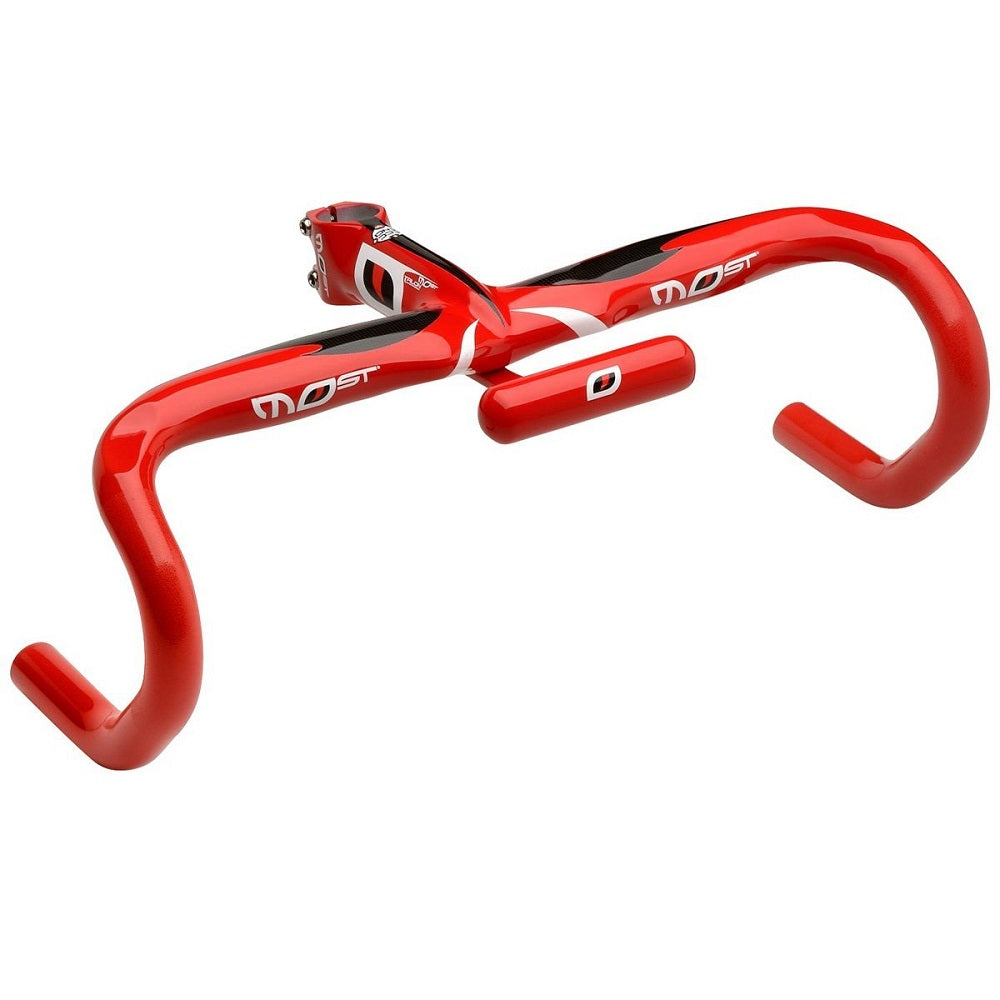 Most by Pinarello Talon Anatomic 1 Piece Carbon Handlebar - Red