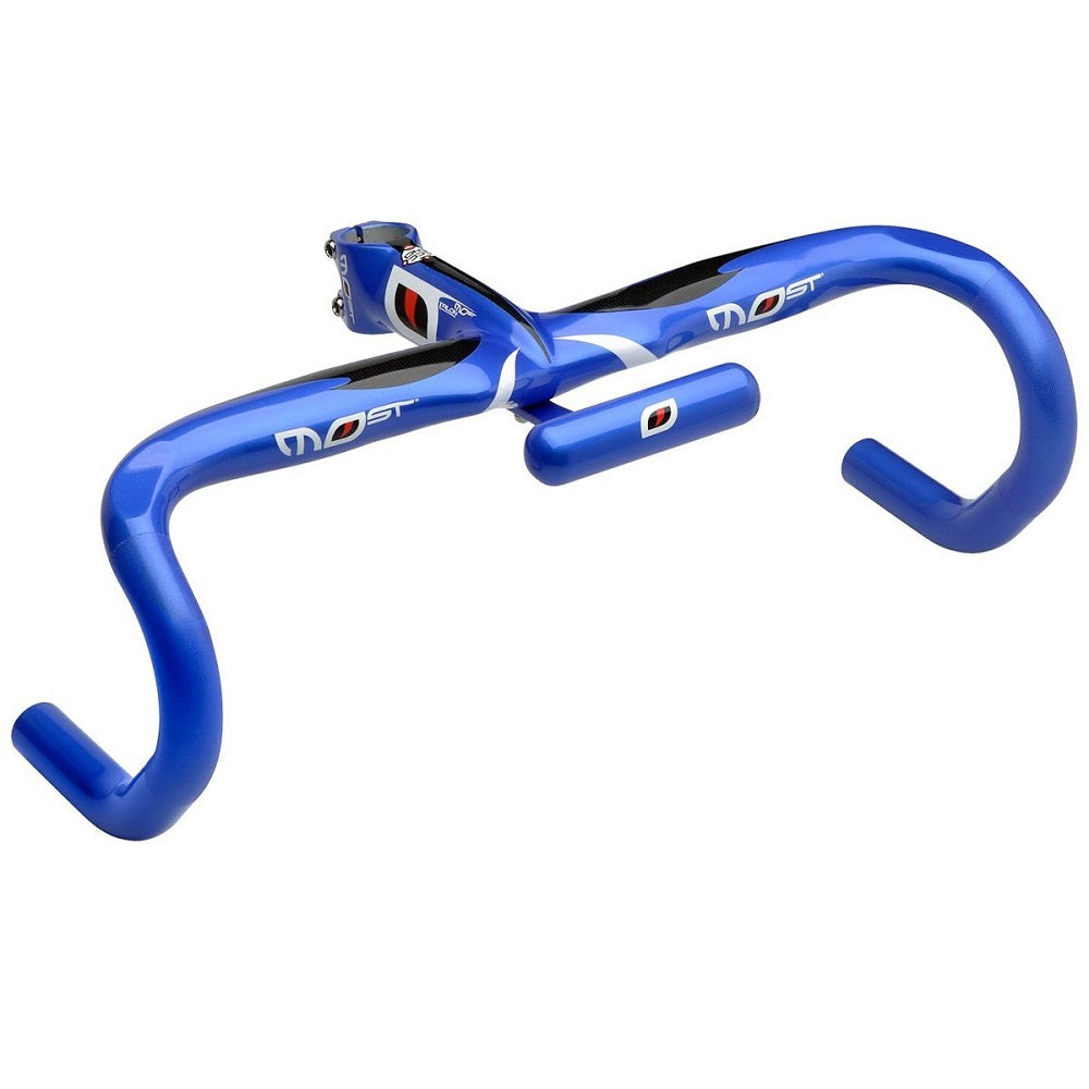 Most by Pinarello Talon Anatomic 1 Piece Carbon Handlebar - Blue