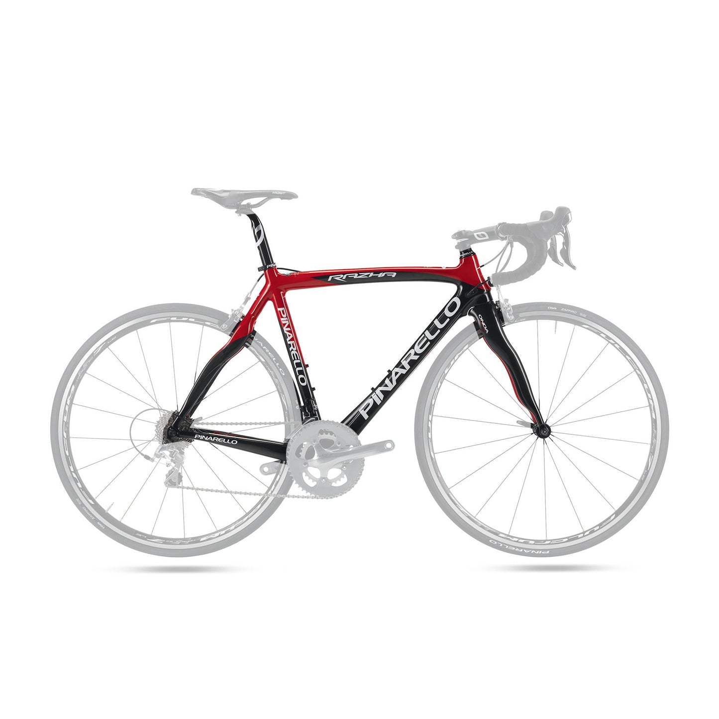 Pinarello Razha Rimbrake Frameset - 657 Red Black Gloss