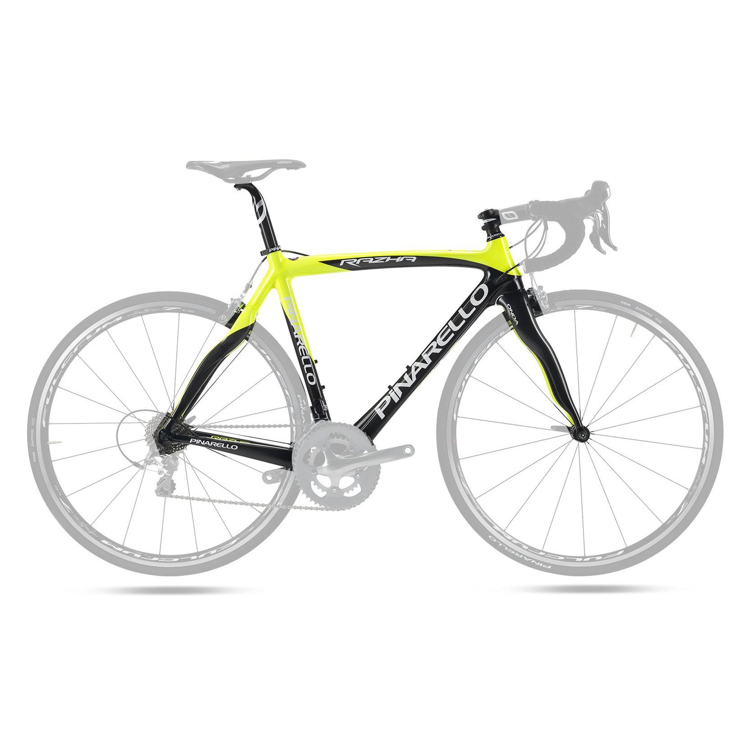 Pinarello Razha Rimbrake Frameset - 658 Fluro Yellow Gloss