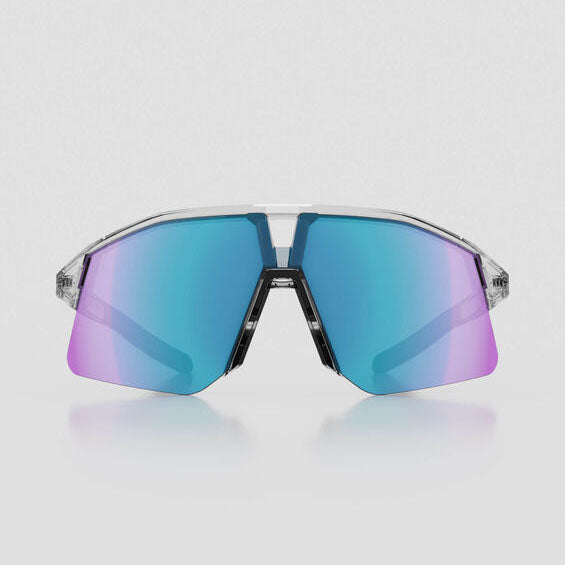 Koo Hype Sunglasses - Crystal / Turquoise Mirror