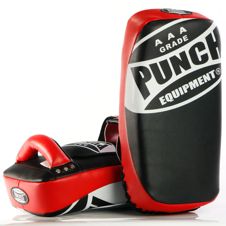 Punch Curved Thai Pads - Black/Red