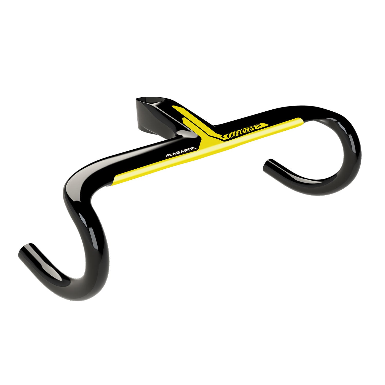 Wilier Alabarda Carbon Integrated Handlebar - Gloss Yellow / Black