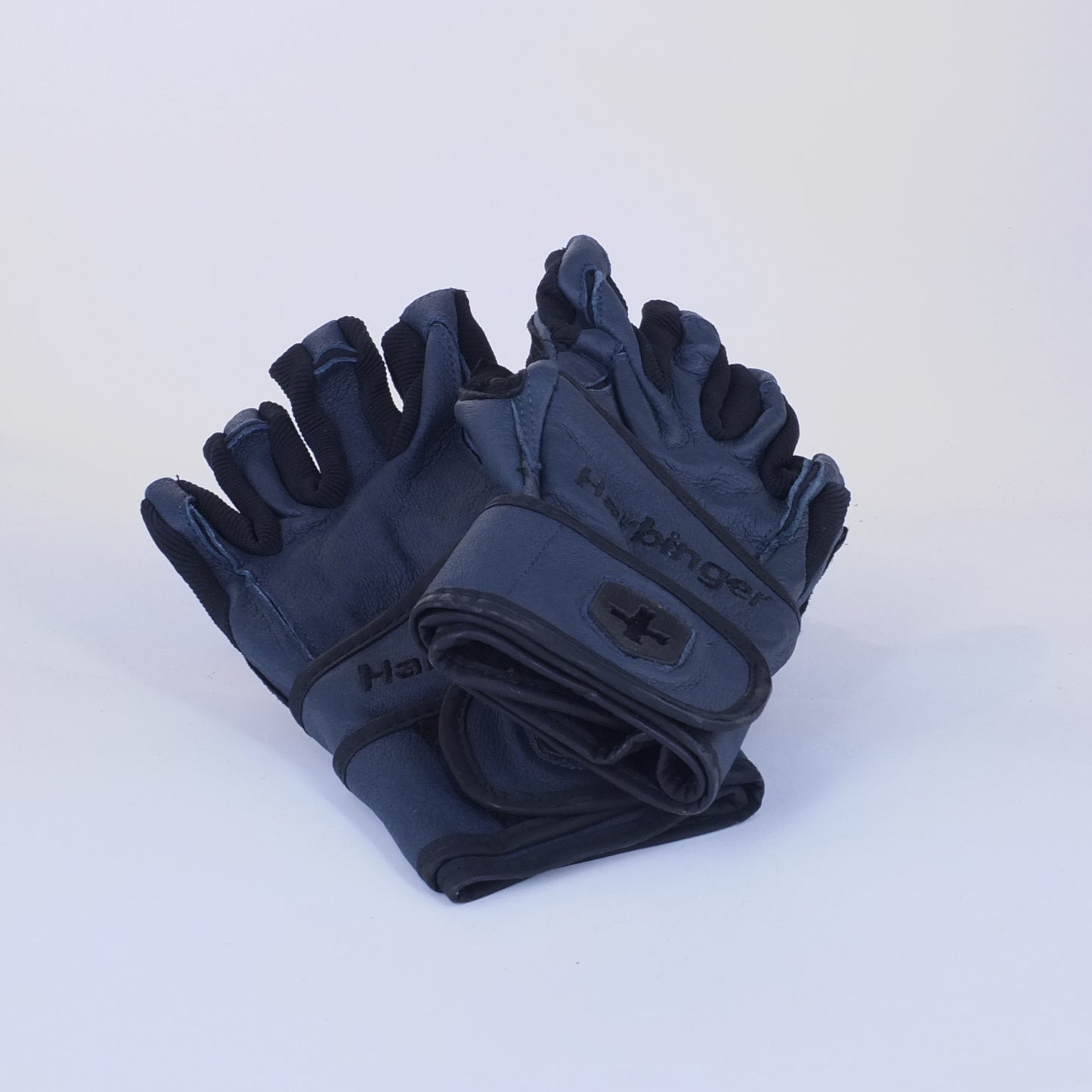 Harbinger Men's Big Grip Wrist Wrap Weight Lifting Gloves - Midnight Blue