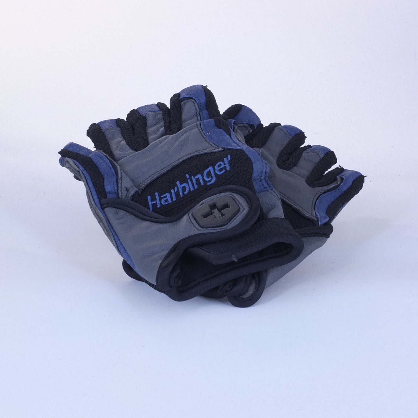 Harbinger Men's Big Grip Weight Lifting Gloves - Charcoal/Blue