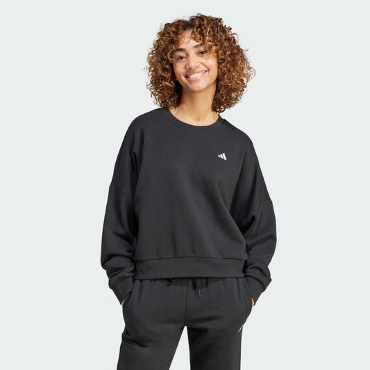 Adidas Womens Small Logo Feel Cozy Sweatshirt - Black