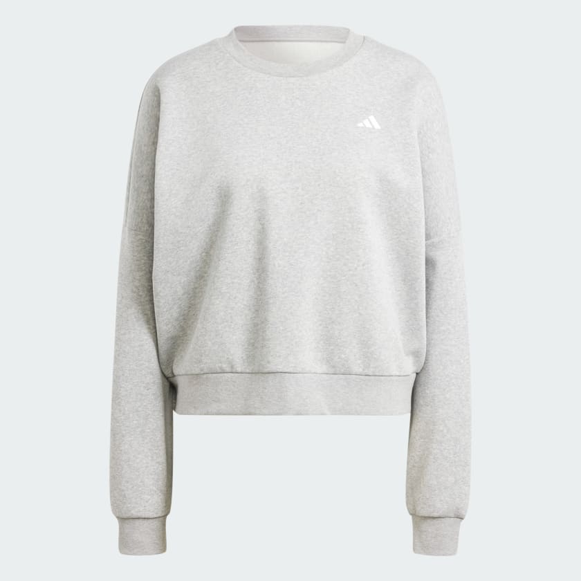 Adidas Womens Small Logo Feel Cozy Sweatshirt - Grey
