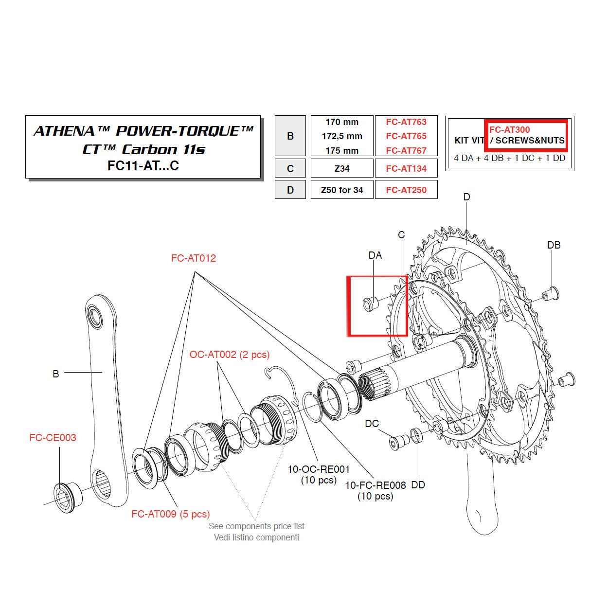 Campagnolo Genuine Spare Part FC-AT300