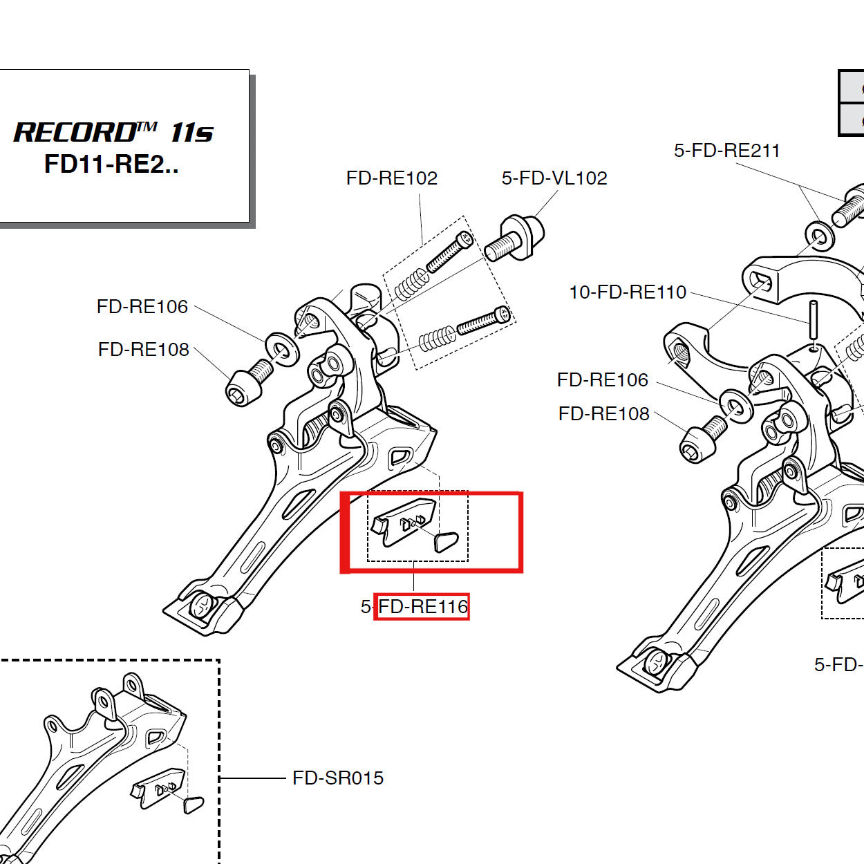 Campagnolo Genuine Spare Part FD-RE116 - Wear Plate