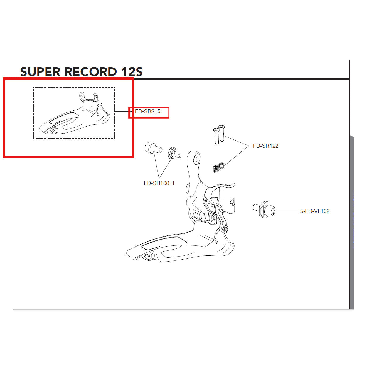 Campagnolo Super Record 12sp Front Derailleur Cage FD-SR215