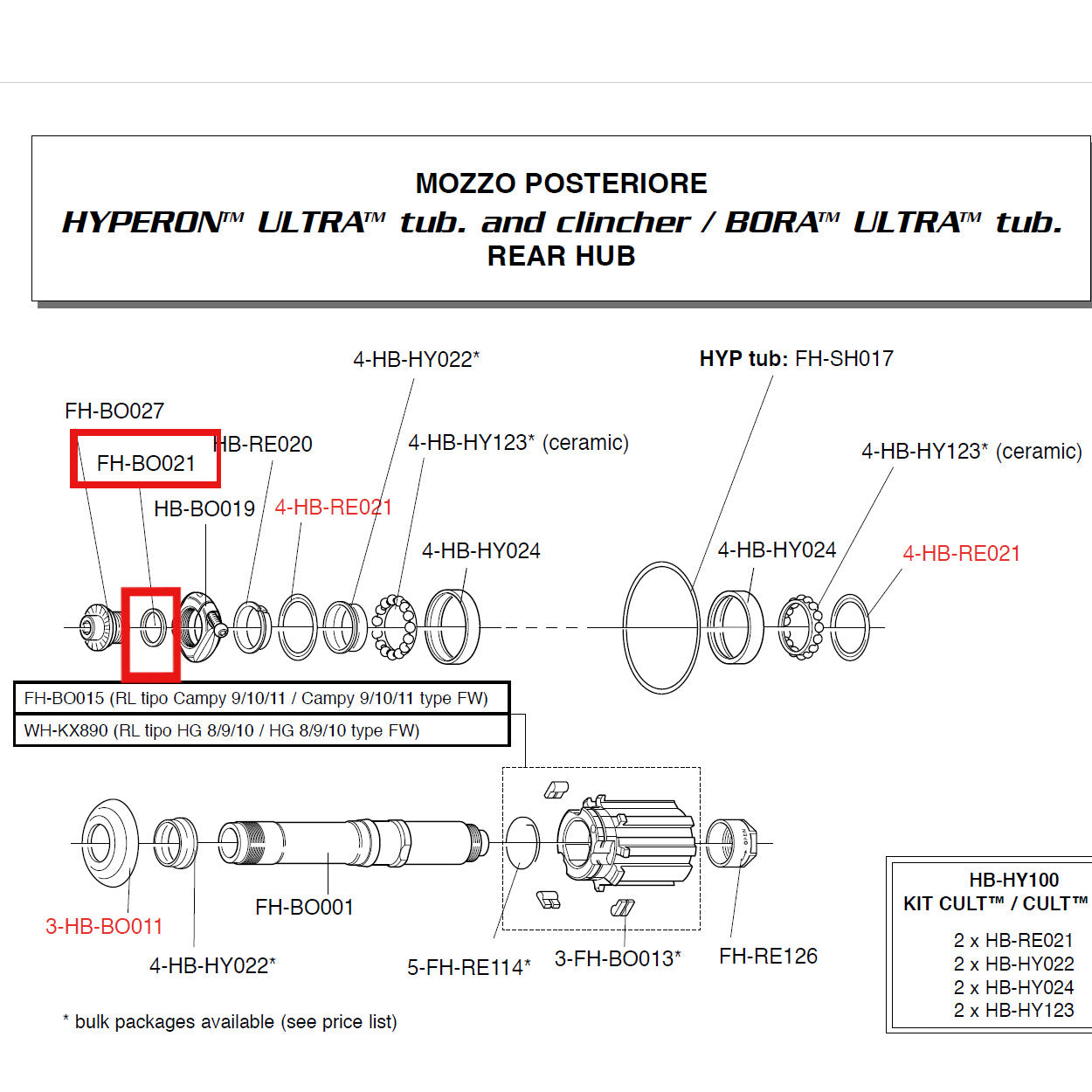 Campagnolo Genuine Spare Part FH-BO021 - Rear Hub