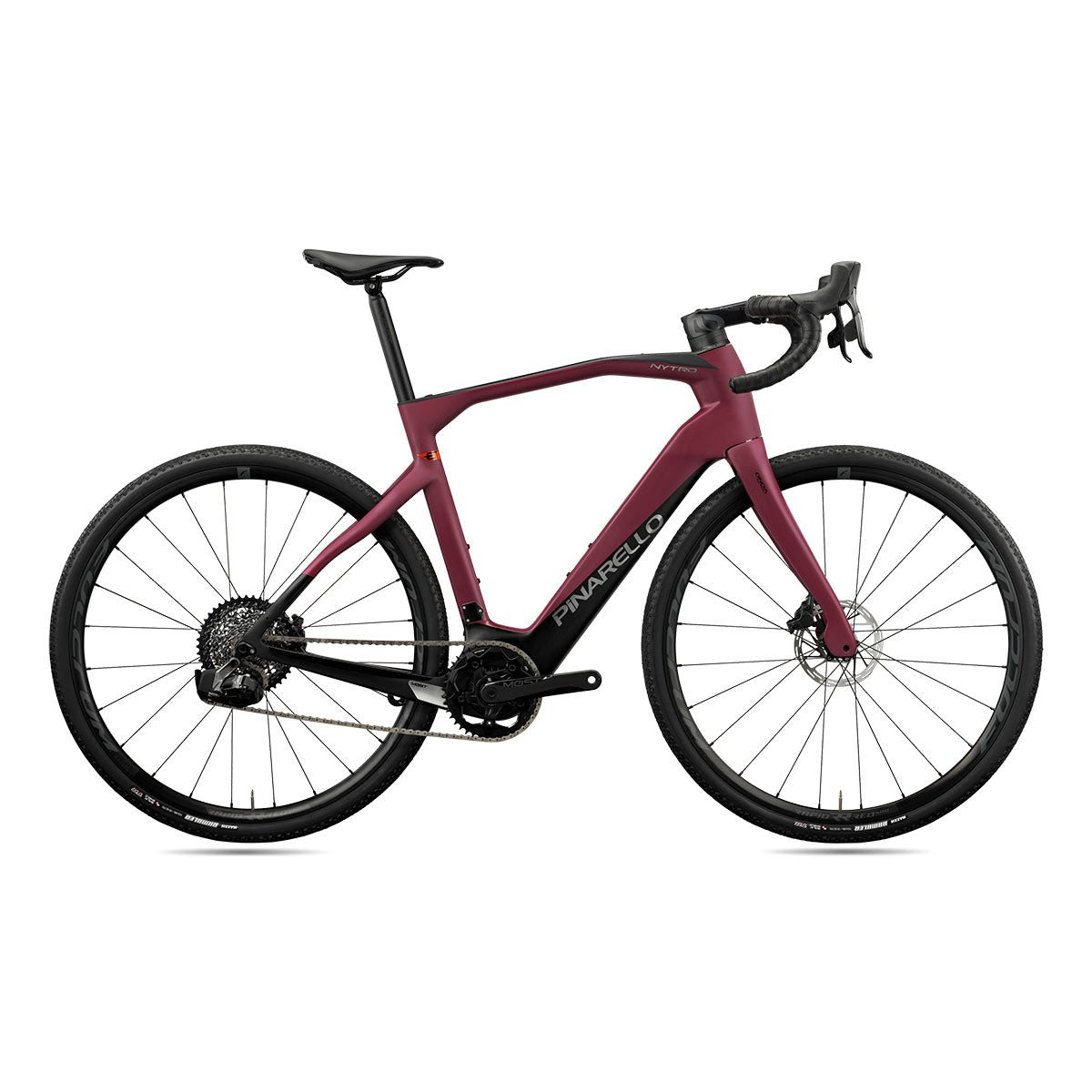 Pinarello Nytro-E Gravel E-Bike - E7 Force XPLR - Italian Wine Red