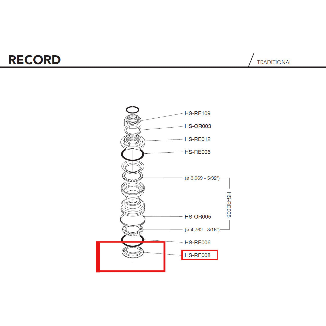 Campagnolo Genuine Spare Part HS-RE008 - Silver