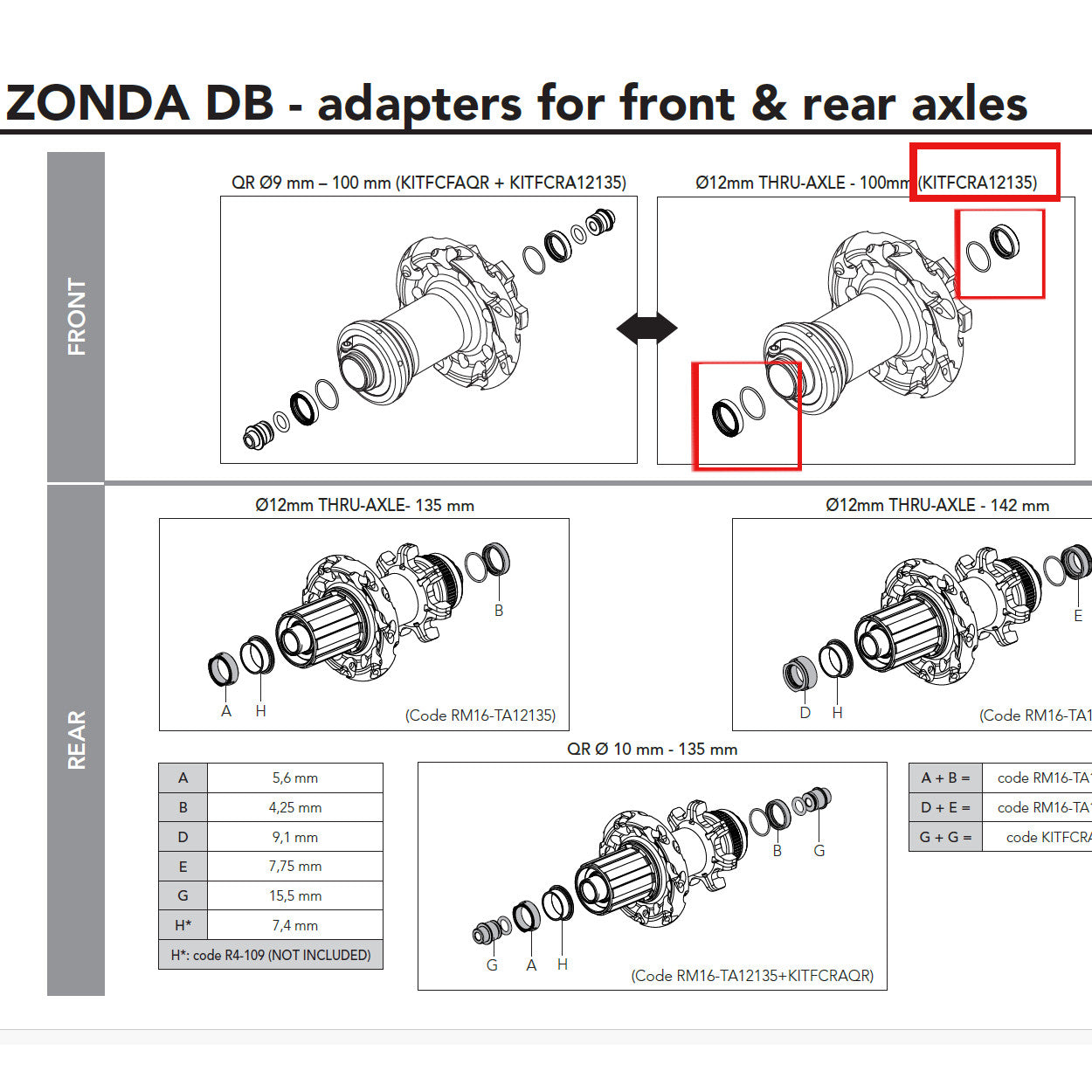 Campagnolo Genuine Spare Part KITFCRA12135