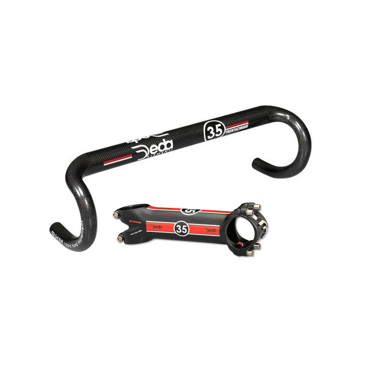 Deda 35 Trentique Carbon Bar and Stem Combo - Matte Black