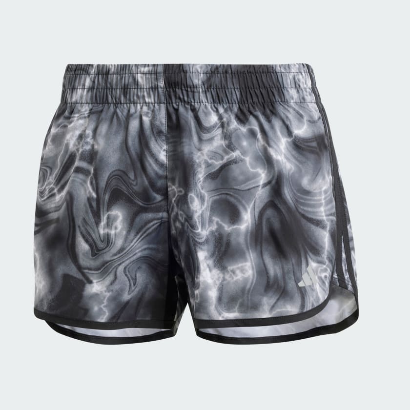 Adidas Marathon 20 All-Over-Print Shorts 4 inch - White/Black