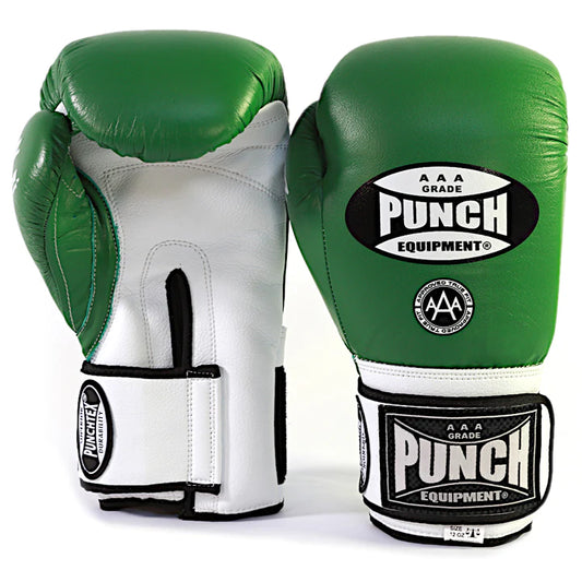 Punch Trophy Getters Boxing Gloves - Green/White