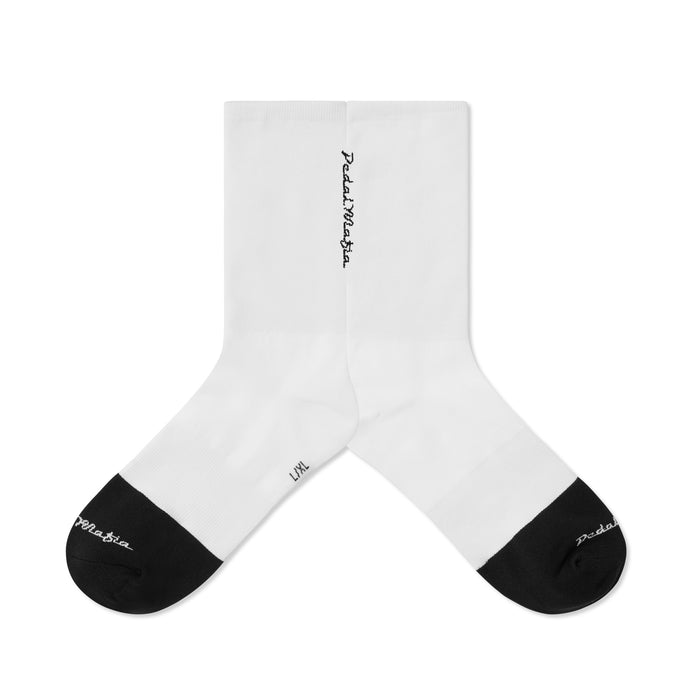 Pedal Mafia Core Socks - Script White