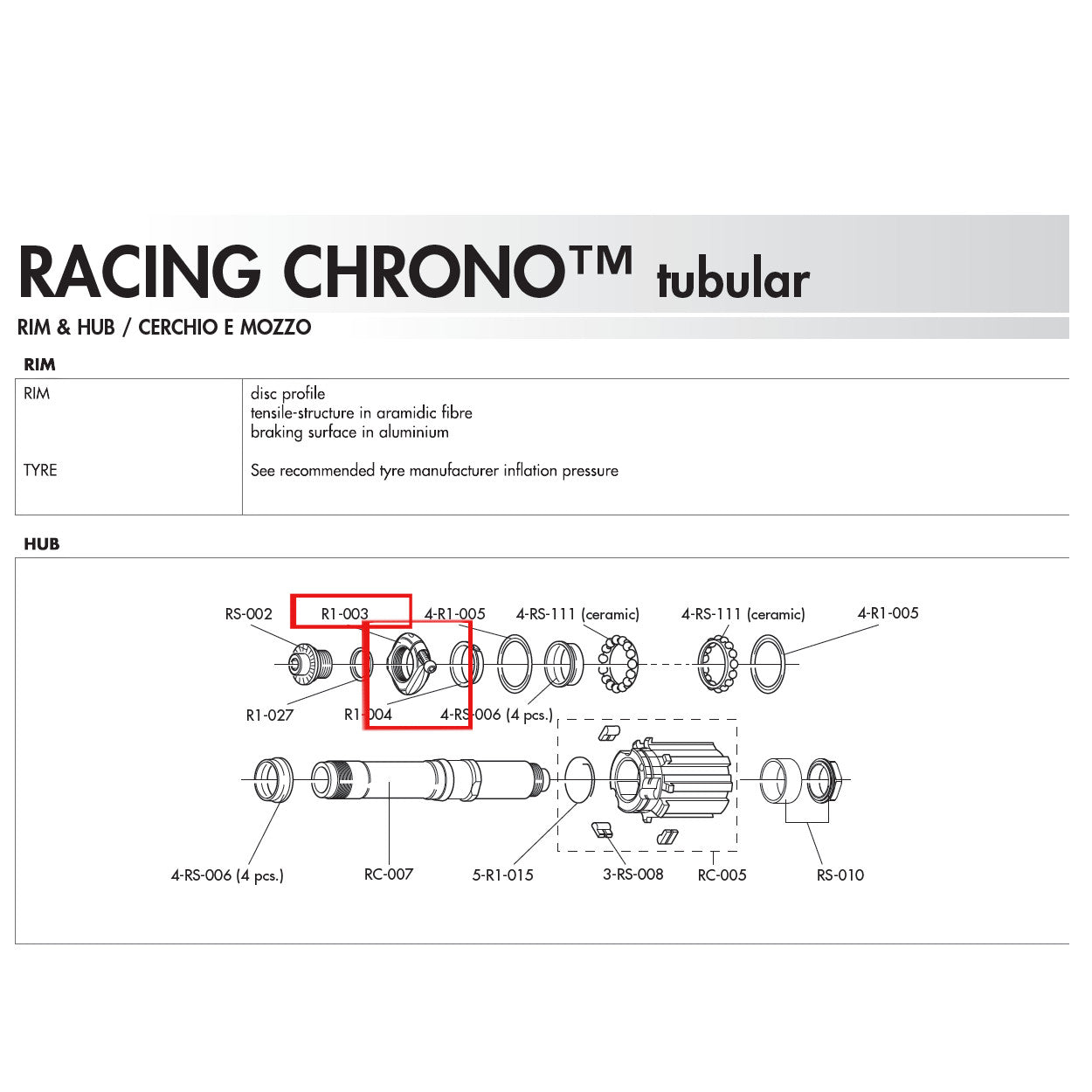 Fulcrum Genuine Spare Part R1-003