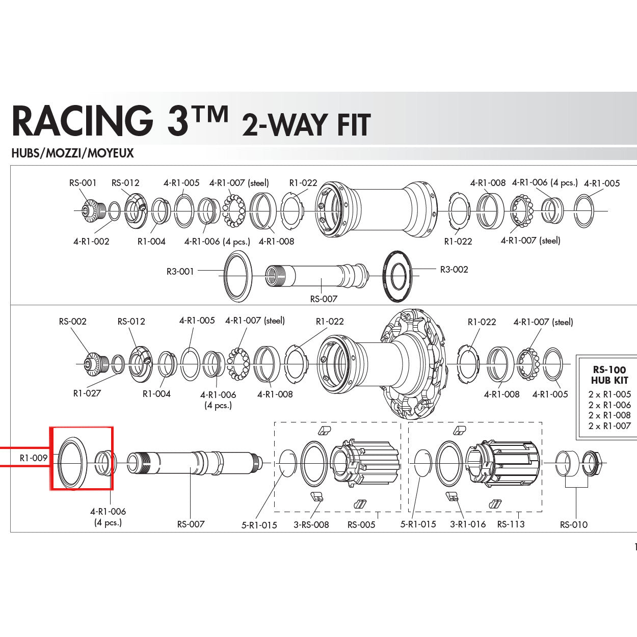Fulcrum Genuine Spare Part R1-009