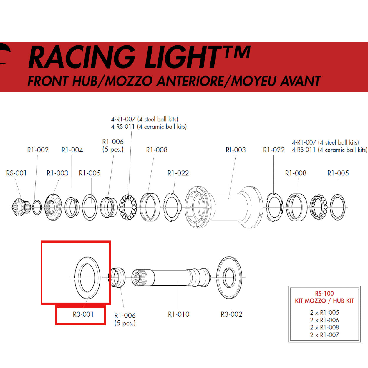 Fulcrum Genuine Spare Part R3-001