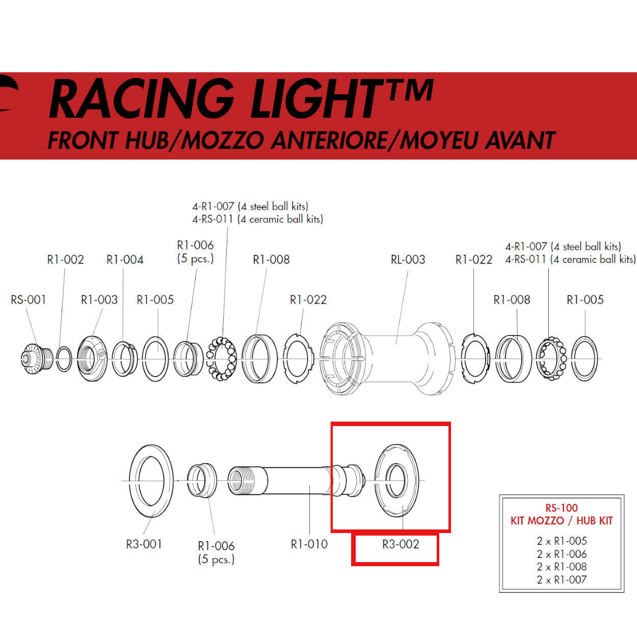 Fulcrum Genuine Spare Part R3-002