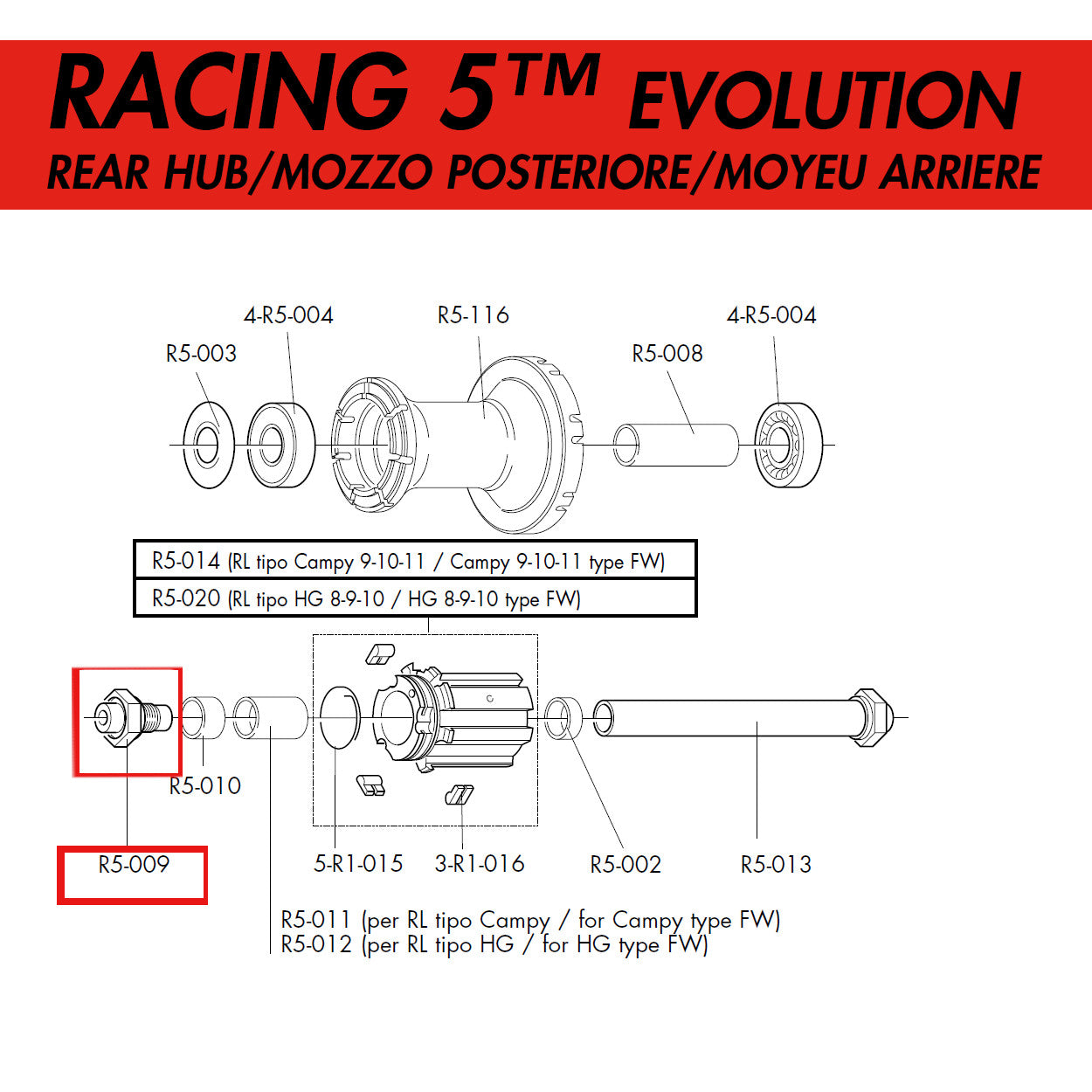 Fulcrum Genuine Spare Part R5-009