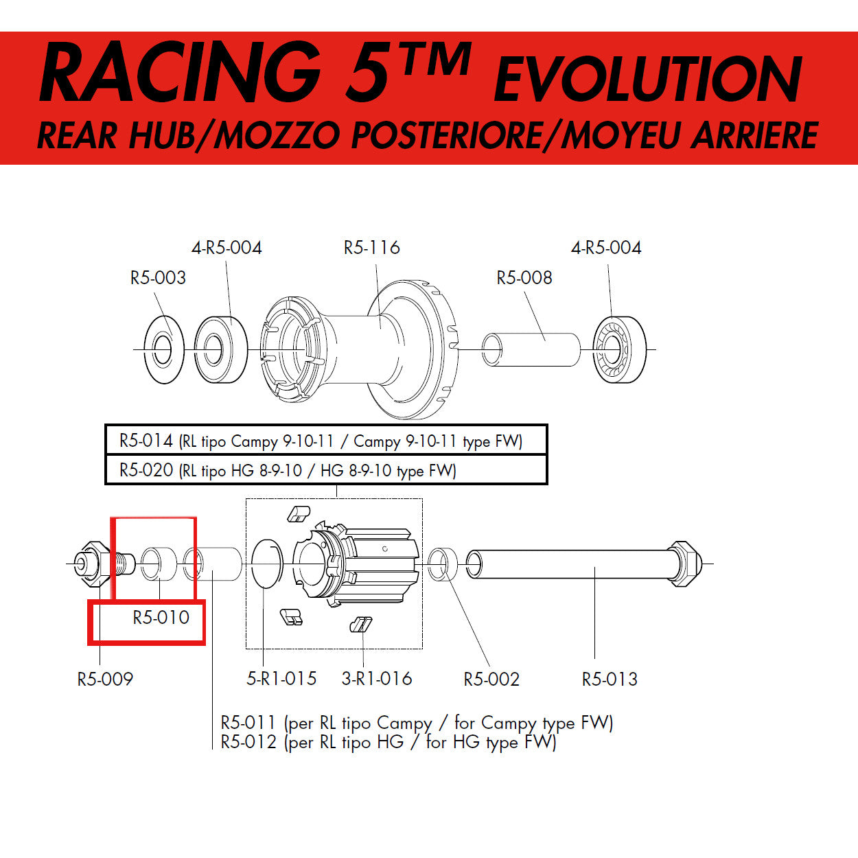 Fulcrum Genuine Spare Part R5-010