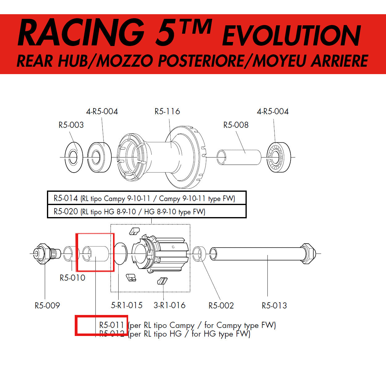 Fulcrum Genuine Spare Part R5-011