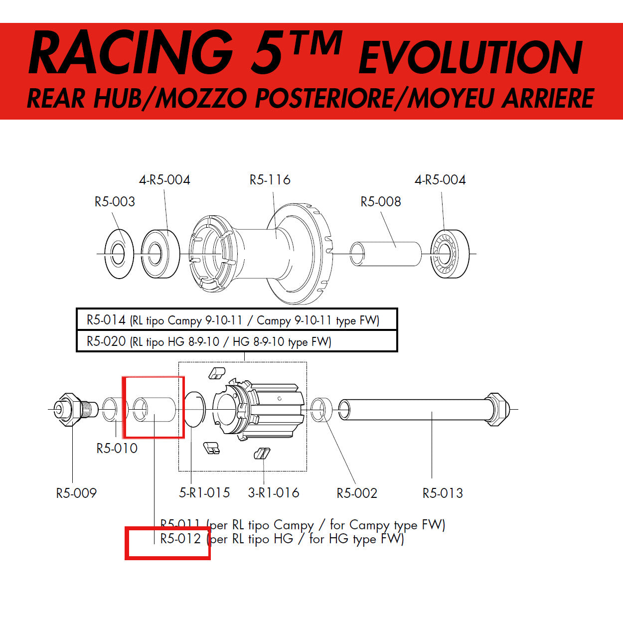 Fulcrum Genuine Spare Part R5-012