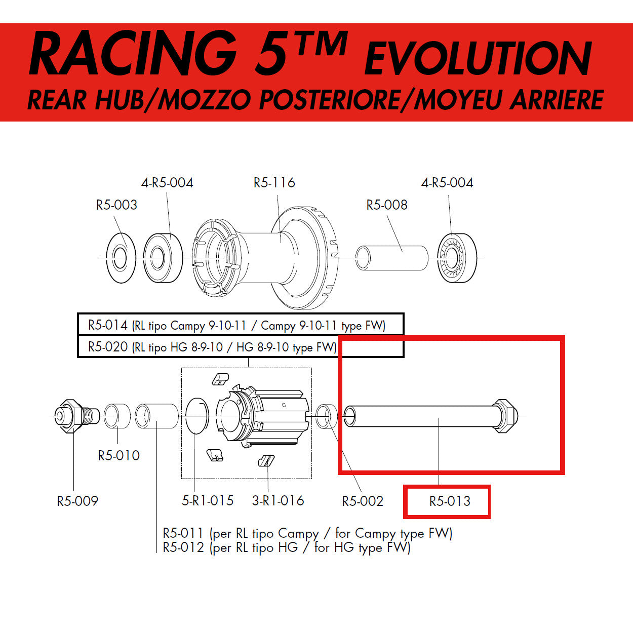 Fulcrum Genuine Spare Part R5-013