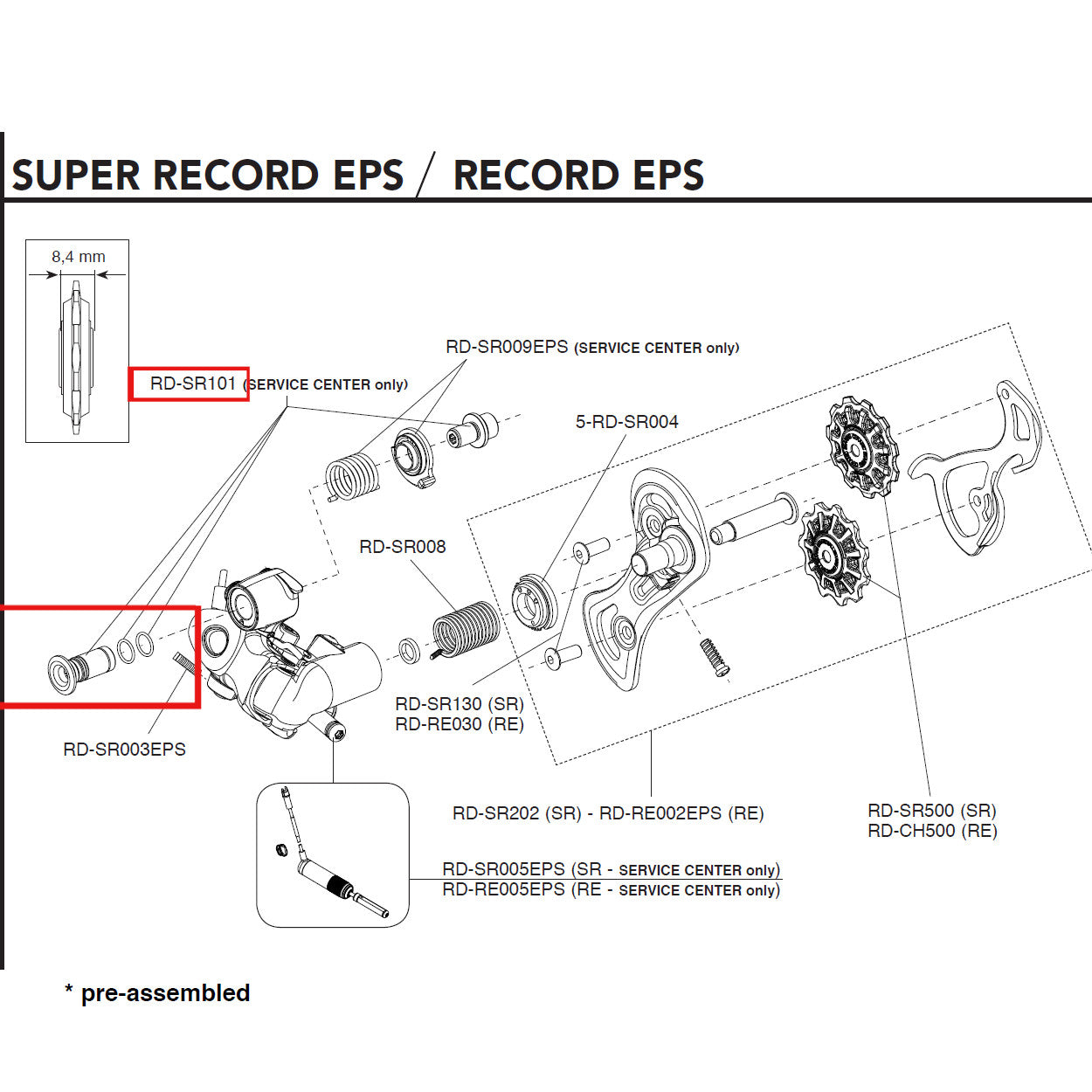 Campagnolo Genuine Spare Part Rear Derailleur Mount Bolt RD-SR101