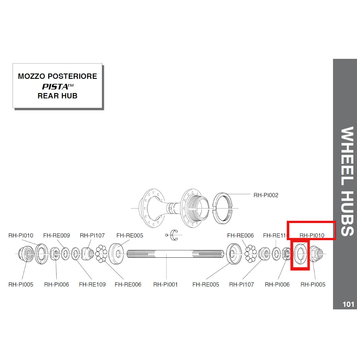 Campagnolo Genuine Spare Part RH-PI010 - Dust Cap